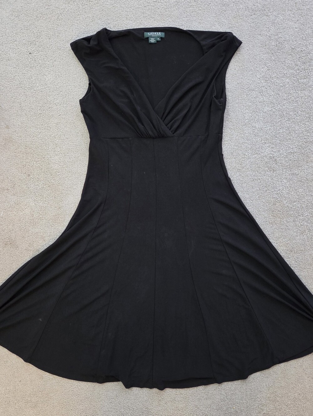 Sz 12 BLACK Ralph Lauren Corp Goth Dress